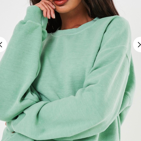 Mint Wash Crew Neck Sweatshirt - Picture 3 of 5